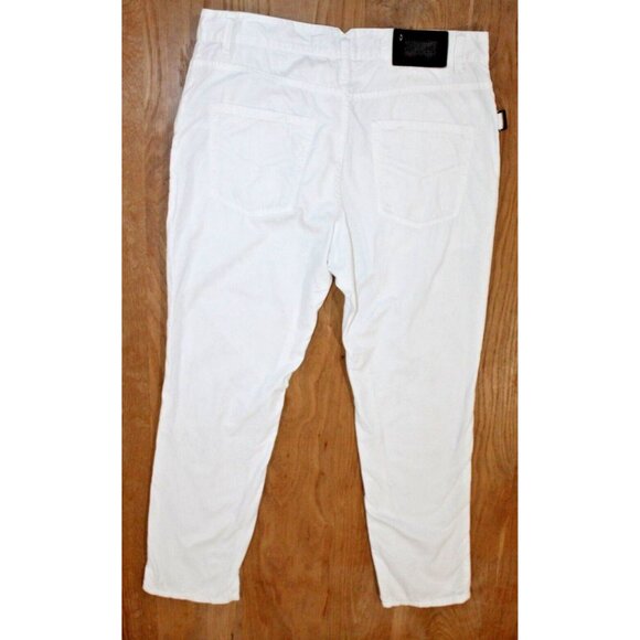 ZADIG & VOLTAIRE Eliot Boyfriend Crop High Rise Pants Button Fly Size 38 White - Picture 5 of 9